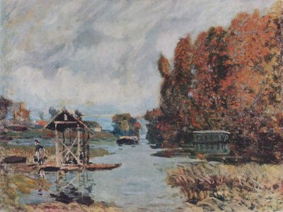 Lavandaie di Bougival da Alfred Sisley